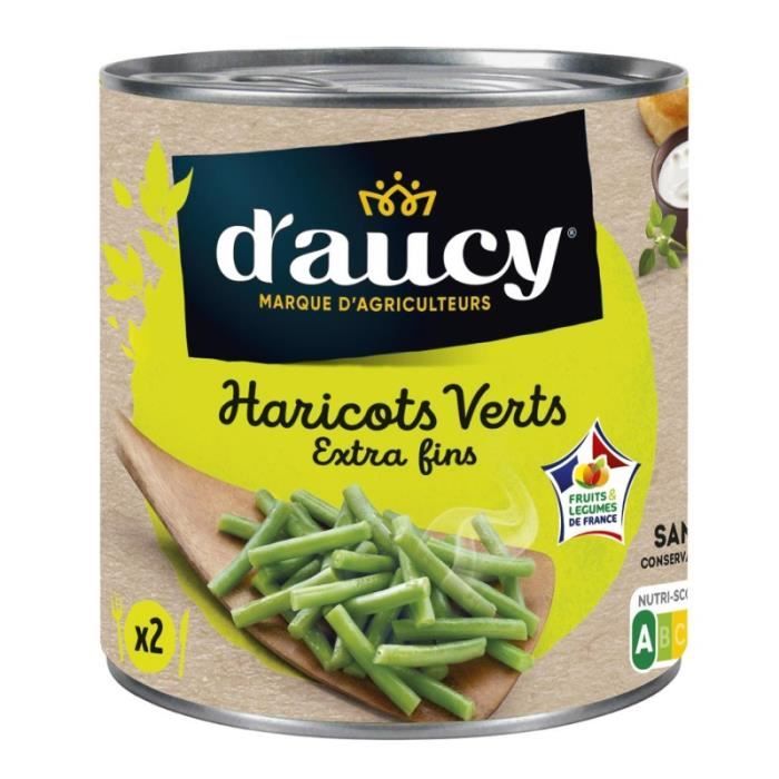D'AUCY - Haricots Verts Extra Fins 220G - Lot De 4