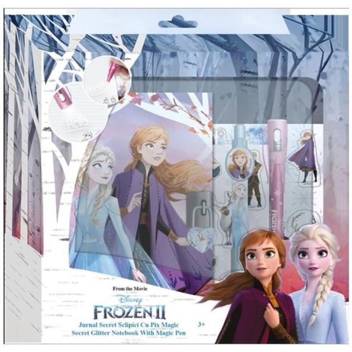 Frozen 2 - la reine des neiges 2 journal intime avec cadenas et ses clés + accessoires