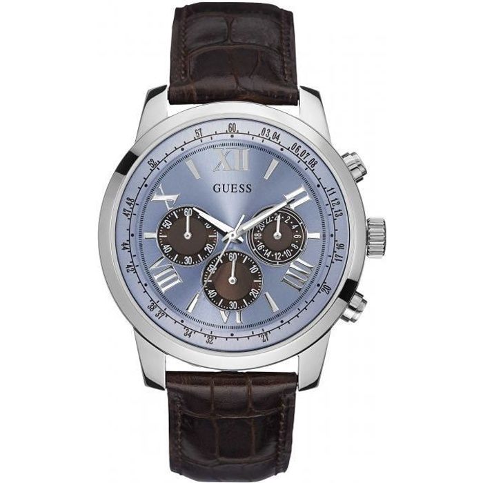 Montre Homme GUESS Bracelet Cuir W0380G6