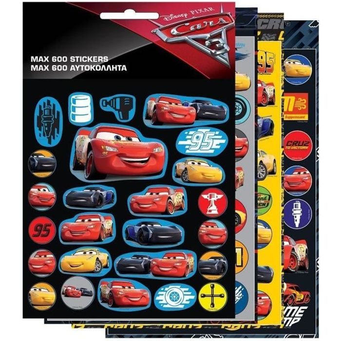 600 stickers Cars Disney enfant Autocollant GUIZMAX