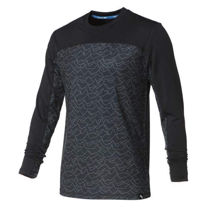 TRESPASS Sous-vêtement haut Thermique Drill TP75 - Homme - Gris et noir
