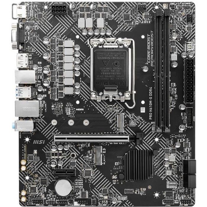 MSI - PRO H610M-G DDR4 - Carte Mère - Socket LGA 1700 - Chipset Intel H610