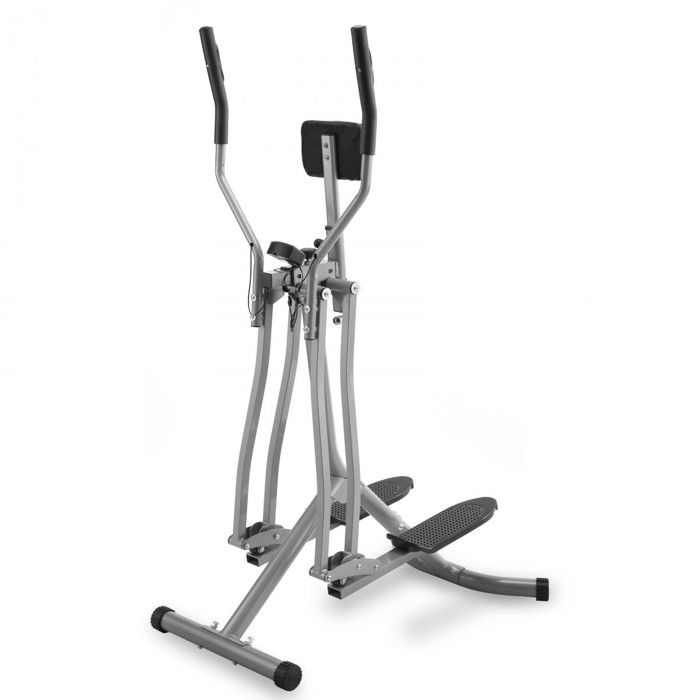 Physionics® Cross Trainer - avec Ordinateur et Écran LCD, Capacité max. 120 kg, en Acier - Air Walker, Vélo d'Appartement