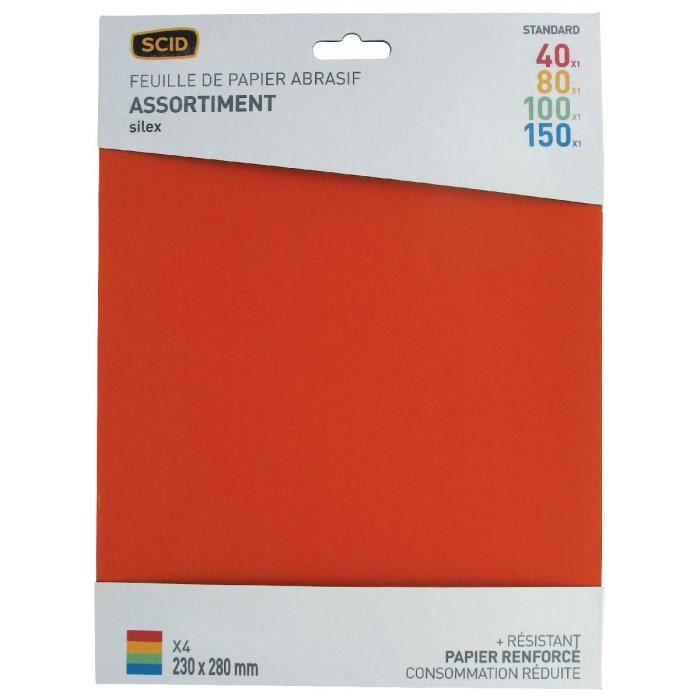 Papier de verre Silex SCID Grain 40, 80, 100, 1...