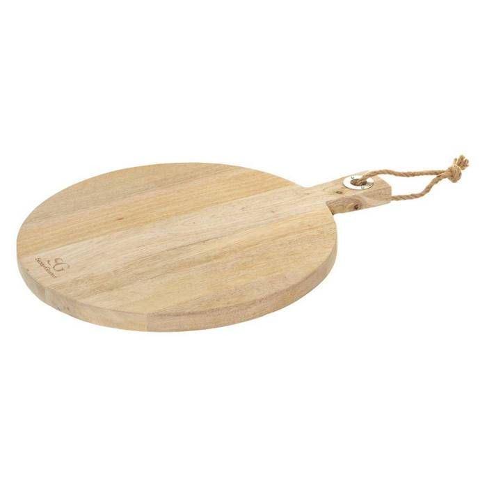 Secret de Gourmet - Planche à découper rond + poignée L, 45 x l, 36 x H, 3,5 cm Bois