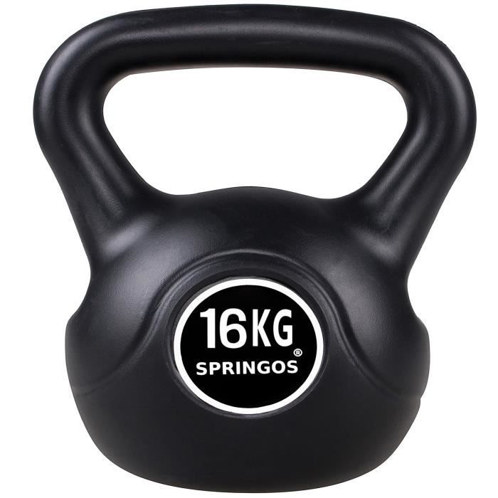SPRINGOS® 16 kg Kettlebell haltère rond poids