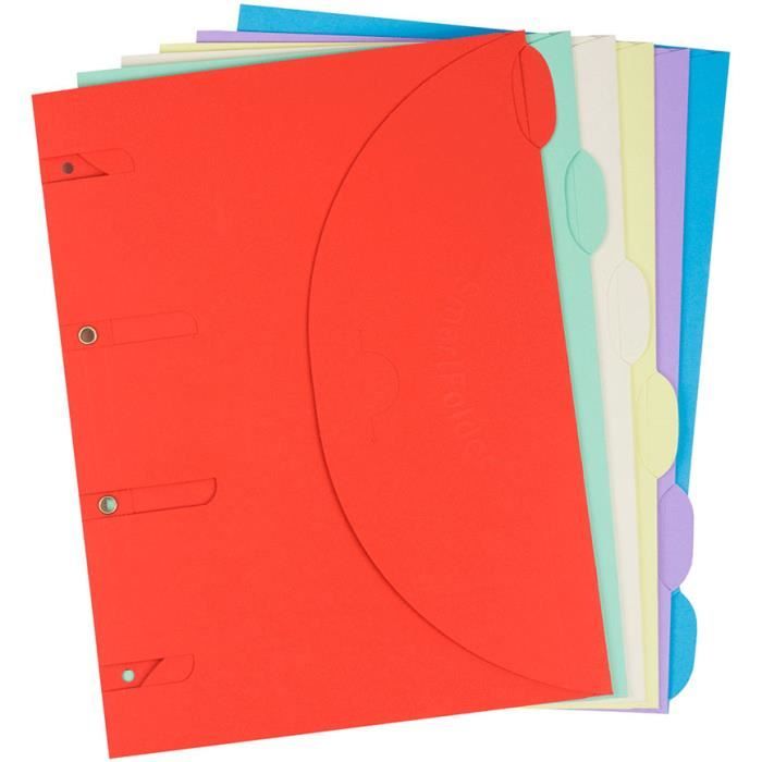 6 chemises de classement - SMARTFOLDER® - paquet de couleurs assorties, format A4 - TARIFOLD