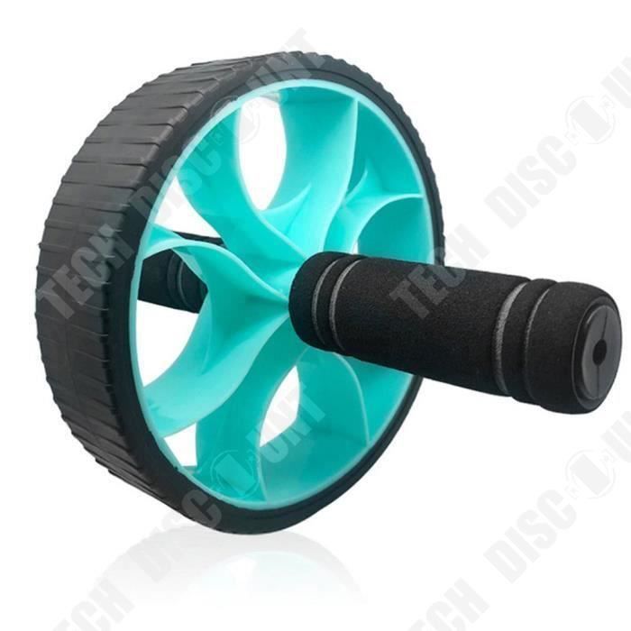 TD® Roue Abdominale,Bleu Noir-Équipement sielncieux d'exercice rouleau Abdo Musculation-Fitness ,Maison,salle-Solide et confortable