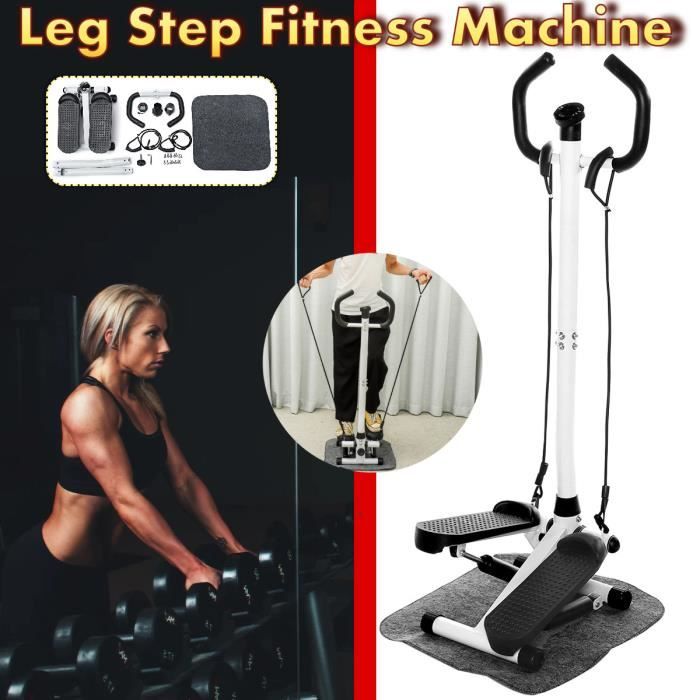TEMPSA Stepper Marcheur Multifonctionnel Intérieur Maison Gym Jambe Fitness Étape Machine LCD Moniteur Poignée Réglable
