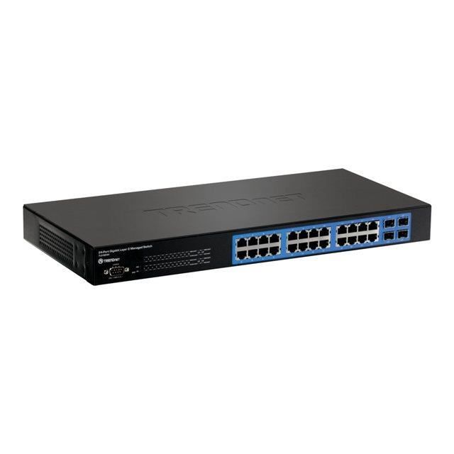 TRENDNET Commutateur Ethernet TL2-G244 24 Ports Gérable - 2 Couches supportées - 1U Haut - Montable en rack