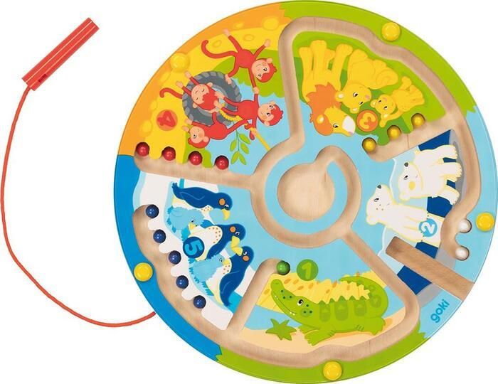 Labyrinthe magnétique thème des animaux - Motricité fine - Jouet en