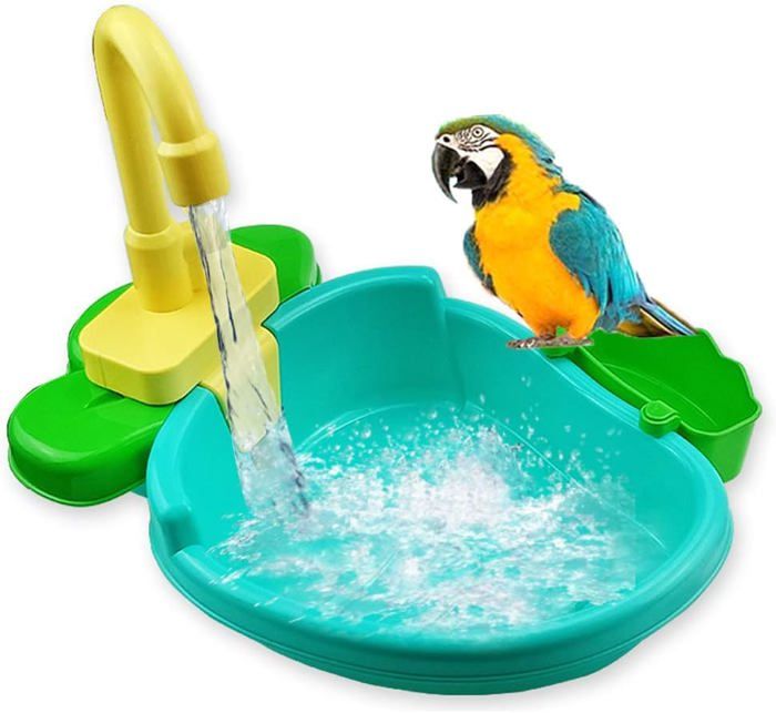 Comparer les prix de Baignoire automatique pour oiseaux, mangeoire pour oiseaux, piscine pour animaux de compagnie, jouet de bain