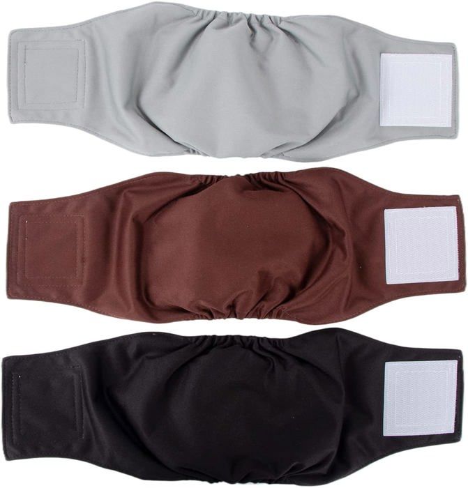 Comparer les prix de Couches lavables pour chien mâle, paquet de 3, réutilisables et absorbantes, réglables pour un confort optimal