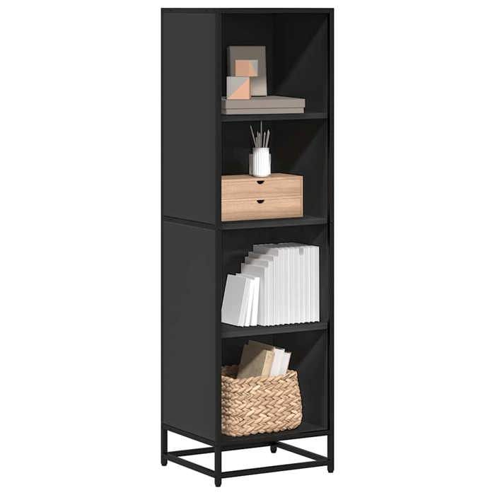vidaXL Bibliothèque noir 40x35x139 cm bois dingénierie bibliothèque séparateur de pièce séparateur armoire de 849124