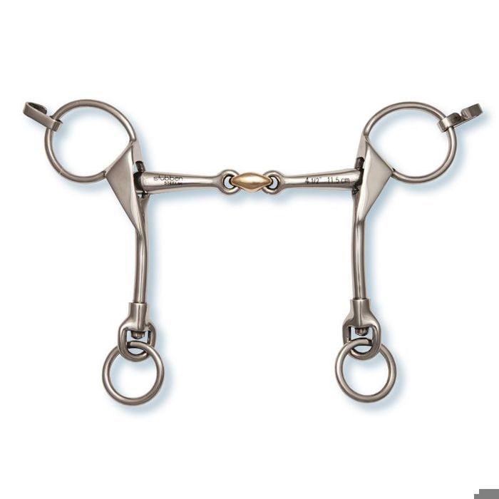 Tattini mors de bride pour cheval avec passage de langue et gourmette Tattini mors de bride pour cheval avec passage de langue et gourmette