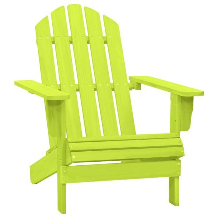 Remise Fauteuil dExtérieur/ Chaise de jardin - 1Personne - Adirondack bois de sapin massif vert JILIMAISON2025 5790786