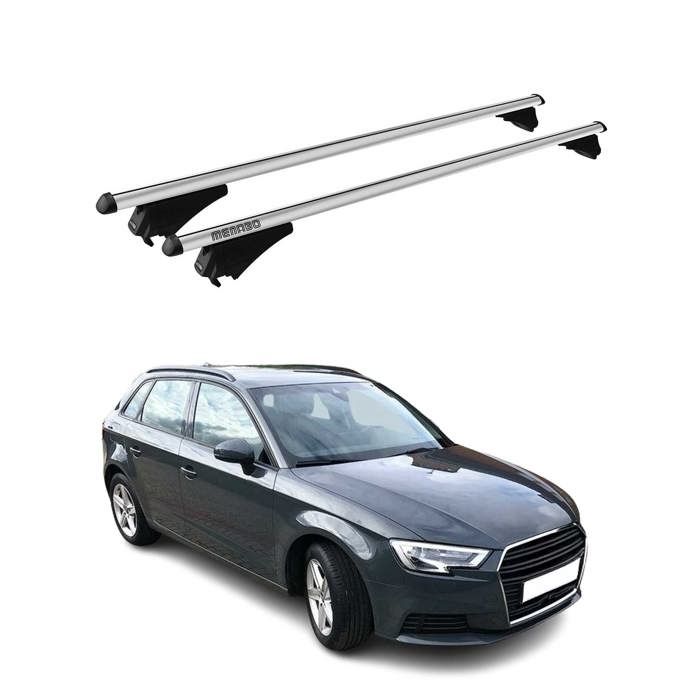 Barres De Toit Transversales Alu Noir Pour Audi A3 Sportback 8P 8V 2004-2020 - Charge Élevée & Aérodynamique