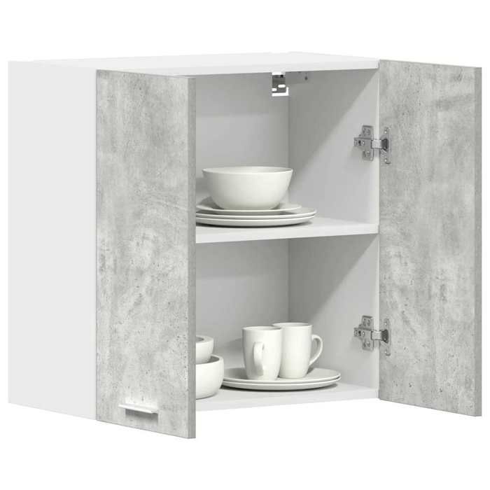 (Gris)Buffet de cuisne - Espace rangement optimal Armoire murale cuisine gris béton 60x31x60 cm bois ingénierie 570932