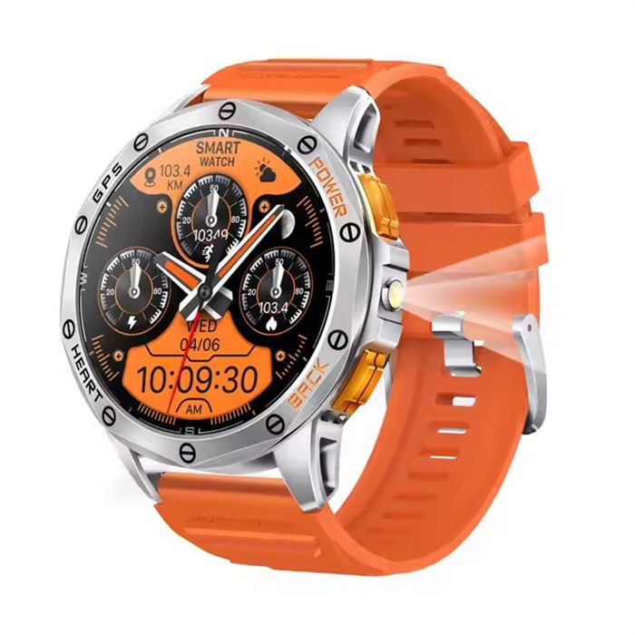 Montre intelligente multifonction - RNCYN - 1.43 AMOLED - GPS intégré - Appel BT - Lampe de poche LED - Étanche 3BAR