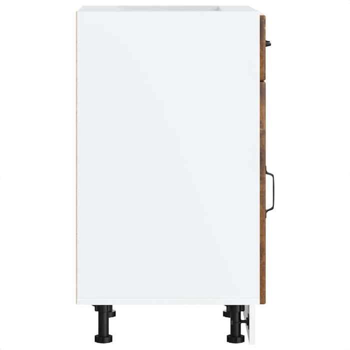 Moderne Placard de cuisine Lucca SWEETY Meuble bas de cuisine chêne fumé bois ingénierie 40x46x81.5 cm BB929