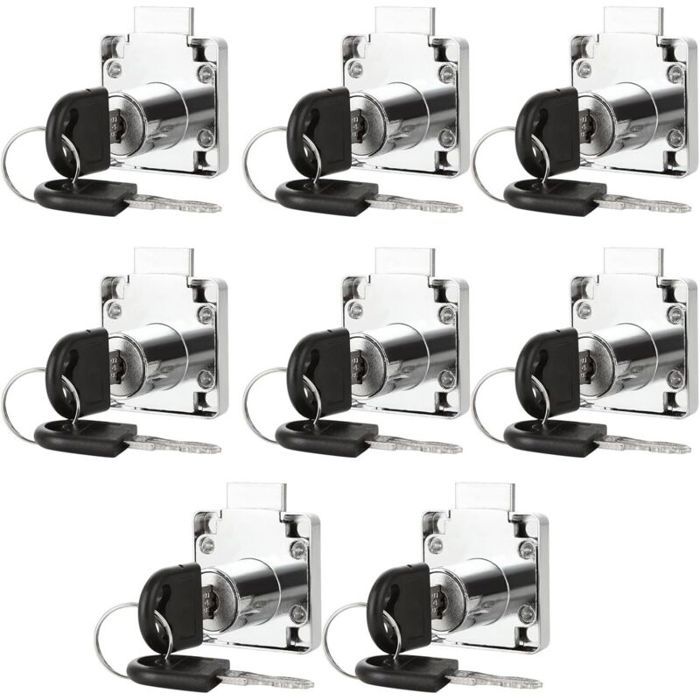 Serrure de meuble 8 pièces serrure darmoire serrure de coffre de toit serrure de meuble boîte aux lettres tiroir armoi