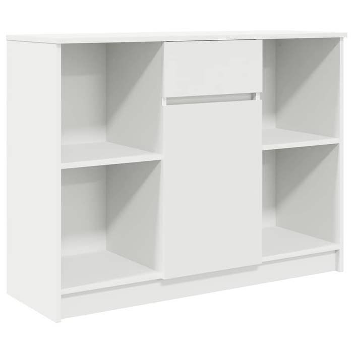 Sarazyj®Buffet de Cuisine KENNETH - ENFILADE - Armoire Bas vitrine avec tiroir blanc 101x35x76cm - Bois dingénierie - 527197