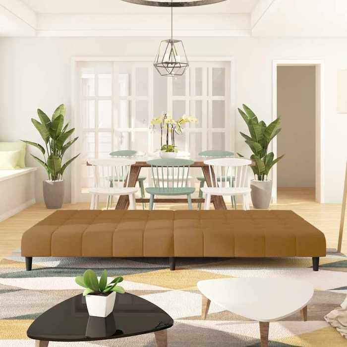 Sales SeasonCanapé convertible 2 places - SHELD - CLIC-CLAC/Sofa-lit - marron velours 200x84 5x69cm C1383131