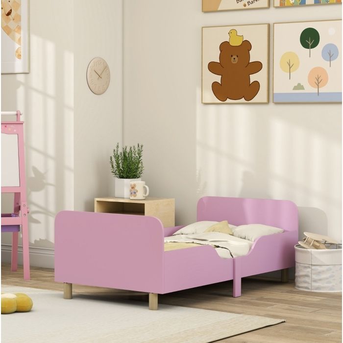 Lit enfant rose avec barrières 1435 x 742 x 50 cm