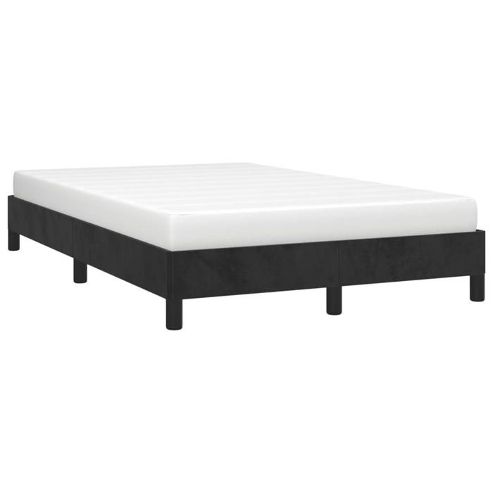 Lit 120x190 cm Lit simple VIDAXL Cadre de lit MODERNE sans matelas noir velours L8629