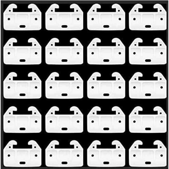 Guides de tiroir en plastique - DEKOPRO - Lot de 10 - Blanc - Dimensions 58x41 mm - Installation facile