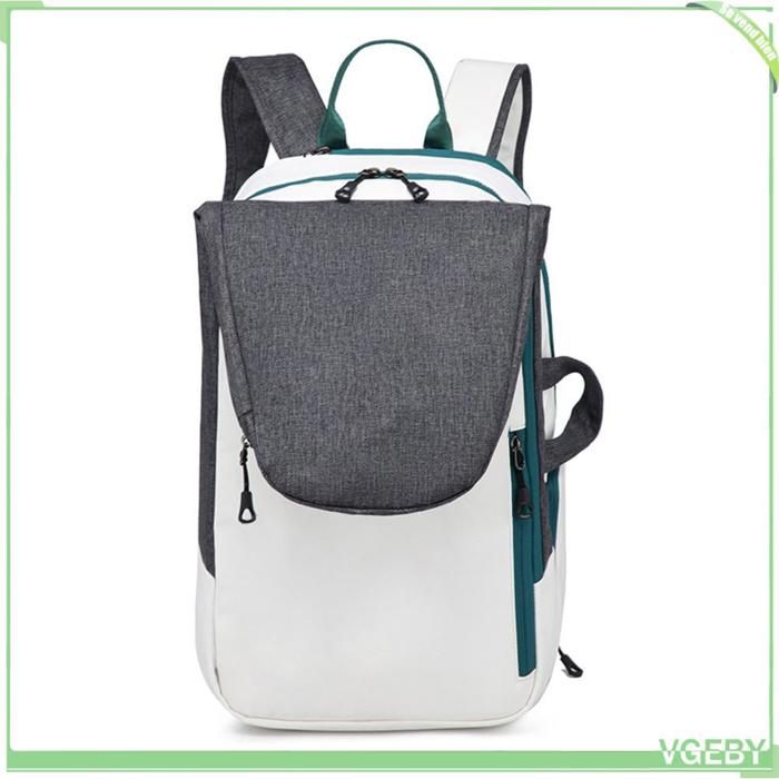 Fafeicy sac de raquette de tennis Sac à dos de badminton 3 raquettes de tennis avec compartiment à sport nutrition Blanc 35L-50L