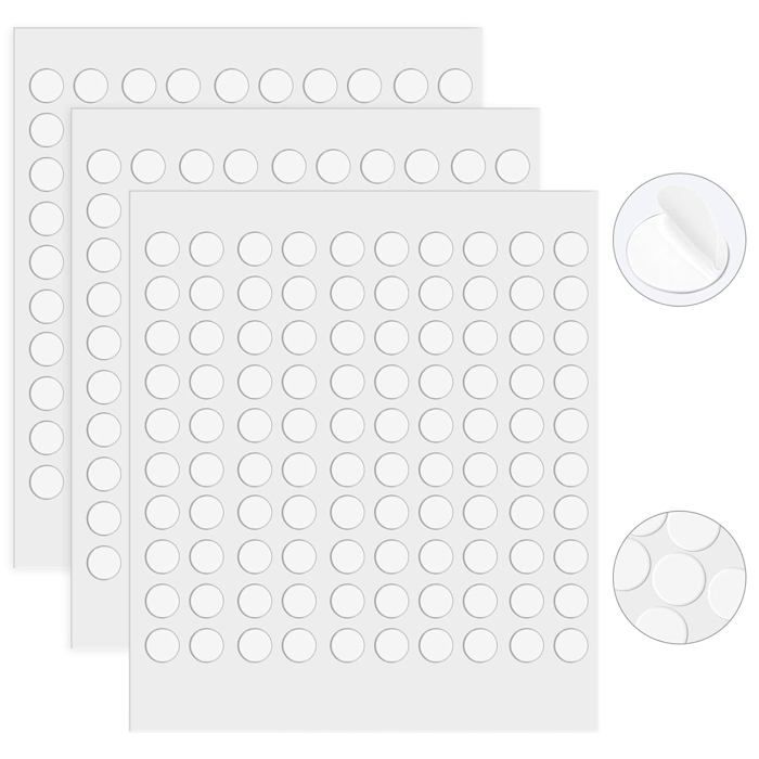 Pastille Double Face Transparent Rond Pastilles Double Face Adhesif[AD628]