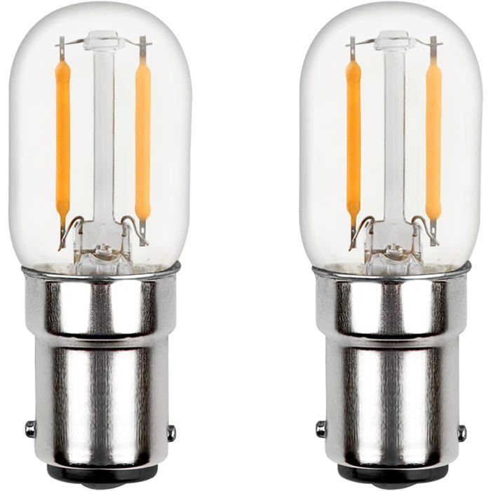 Ampoule Led Baïonnette 230V Blanc Chaud 2700K Pour Machine À Coudre 150Lm Ac 220-240V 2W Équivalent Lampe Halogène B15D 15W [IN103]