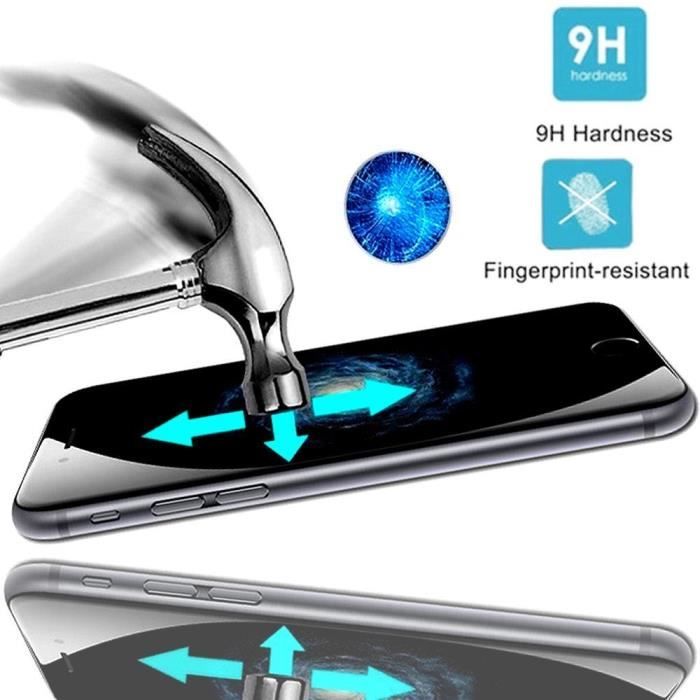 2 Films De Protection En Verre Trempé Pour IPhone - Anti-choc, Anti-rayures - Transparent