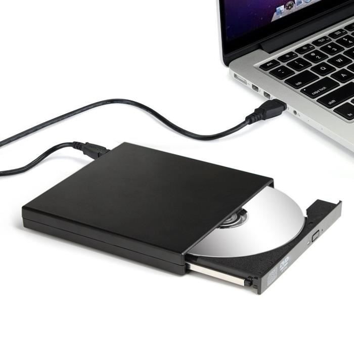 Alpexe® Graveur Externe DVD R CDRW Lecteur CD Graveur USB 2.0 DVD Combo (disque dur externe