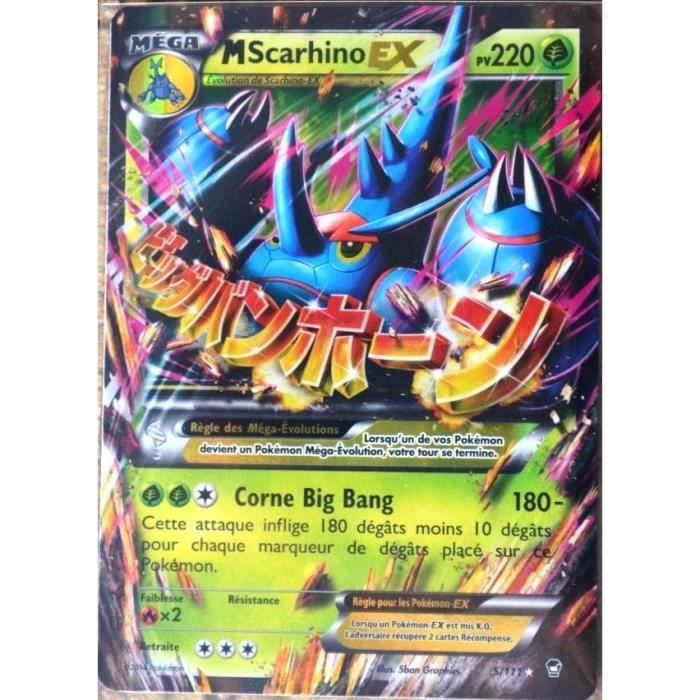 Carte Pokemon 5 111 Mega Scarhino Ex 2 Pv Ultra Rare Xy Poings Furieux Neuf Fr Cdiscount Jeux Jouets
