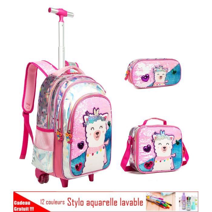 cartable licorne roulette