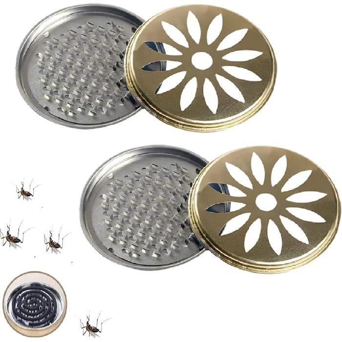 Simsky Support De Bobine De Moustique D'escargot Avec 2 Pcs De Fer, Support De Bobine De Moustique Créatif, Porte-encens Domestique En Métal, Support Spirale Anti-Moustiques, Porte-Encens Pour La Mais