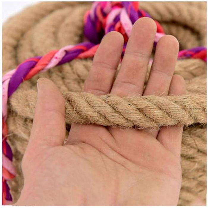 Corde En Chanvre Tressé Naturel 4mm - 100m - Idéale Pour La Déco, Le Bricolage Et Les Loisirs Créatifs