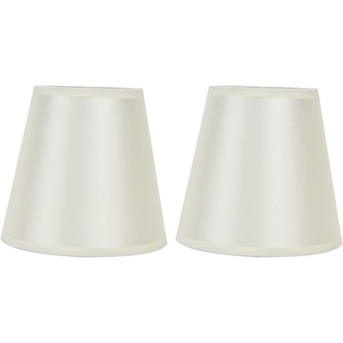 Lot De 3 Abat-jour En Tissu Rouge Vin, Clip E14 - Moderne