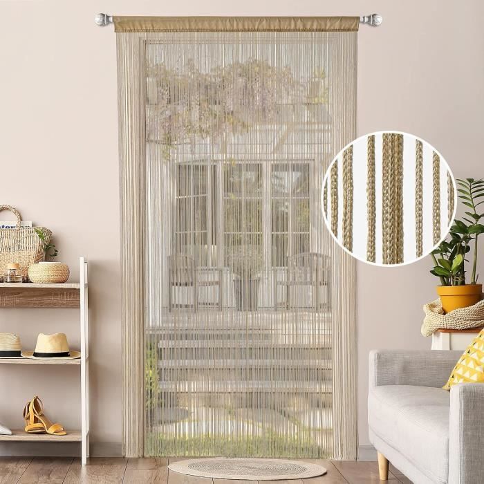 Moustiquaire Porte Rideau, 140x235cm Facile à Installer Sans