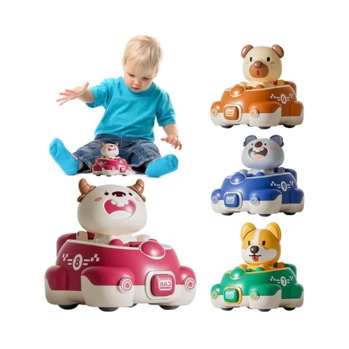 Jouet de voiture pour bébé - 4 pièces Jouet de voiture pour bébé - Jouet  pour bébé Jouet pour enfants de 1 à 2 à 3 ans Garçons