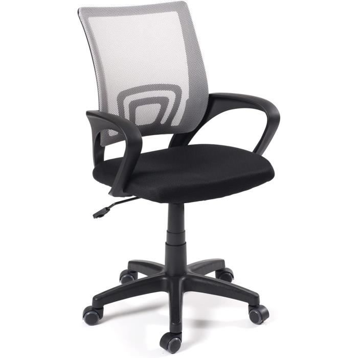 IFDC - Chaise de Bureau sur Roulettes, Hauteur Variable de 44'' à 47'', Noir main image 1