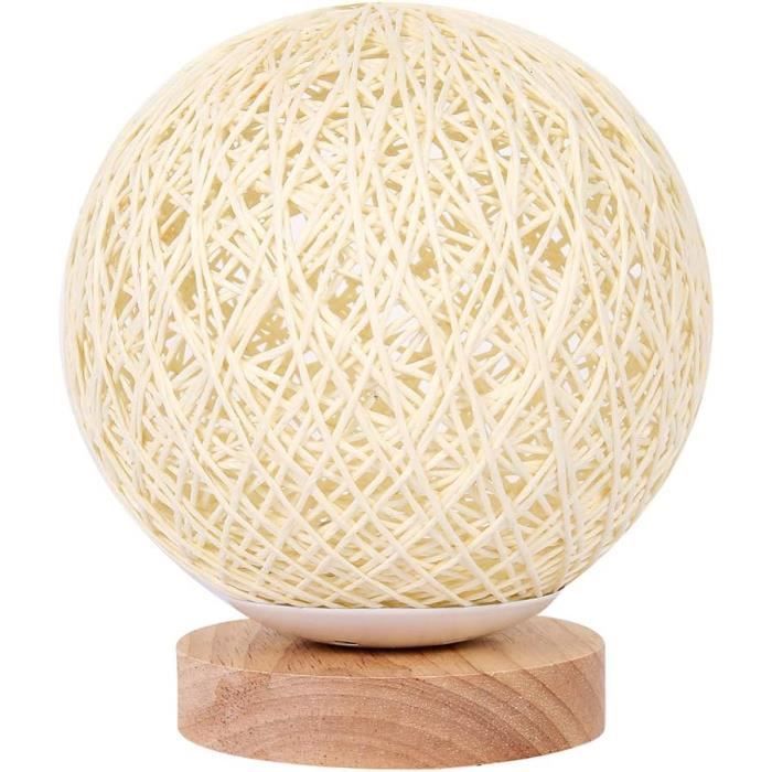 Lampe De Table LED Lunaire - Veilleuse Pile Avec Télécommande Touch - Blanc