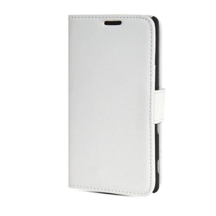 Housse Flip Cuir Synthétique Pour Sony Xperia M2 - Couleur Rouge, Fermeture Magnétique, Neuve