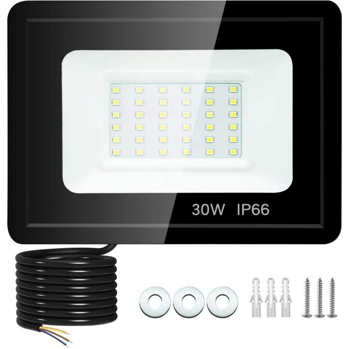6500k-blanc Froid 6500k-blanc Froid Projecteurs LED Extérieur 30W