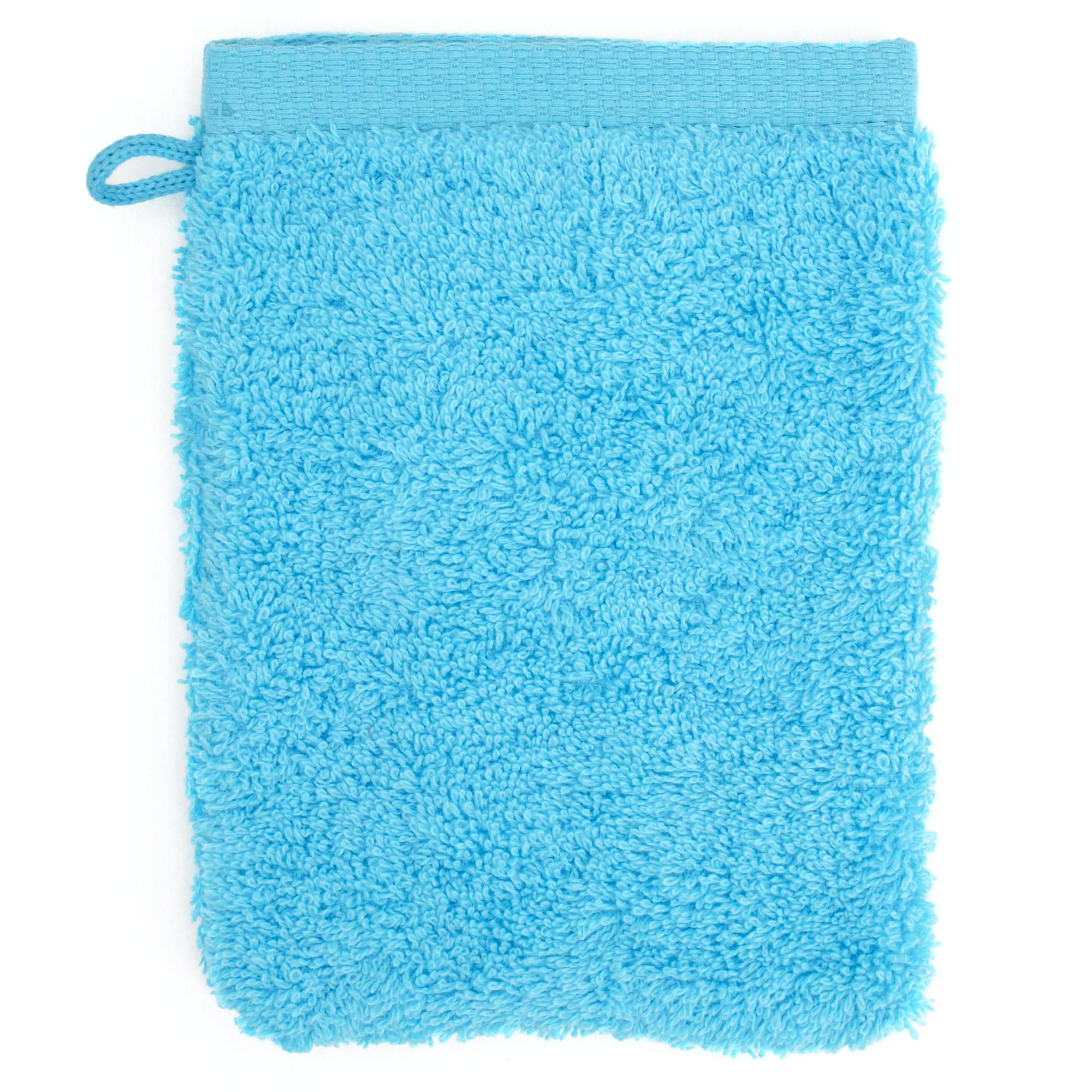 Gant De Toilette Luxe 500g/m² Vert Foncé - Lot De 3 - 21x16 Cm