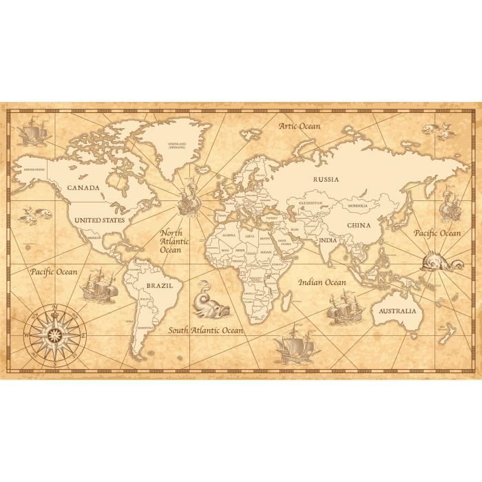 carte du monde ancienne