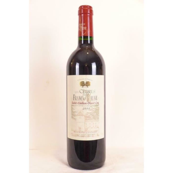 Saint-émilion les cèdres de franc-mayne grand cru rouge 2000 - bordeaux ...