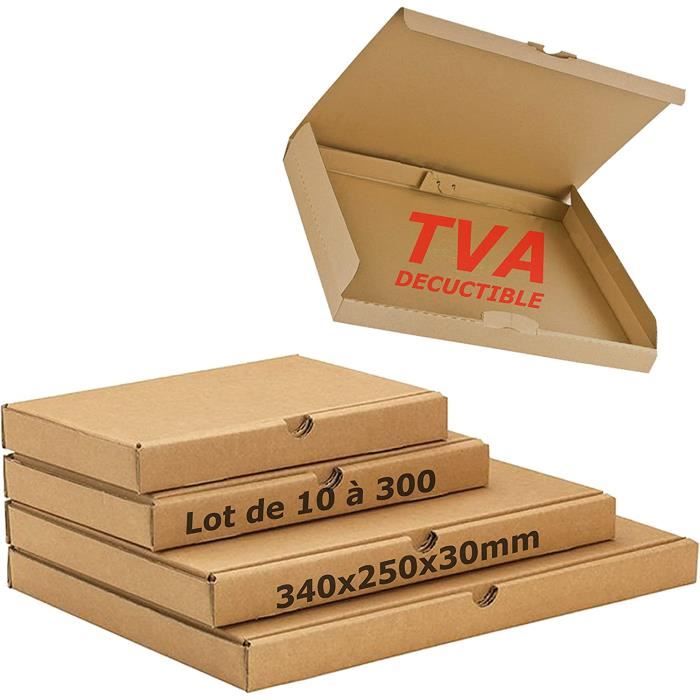 Boîte Extra-plate D’expédition Carton Blanche 30,5x22x2,5 Cm - Foto 9